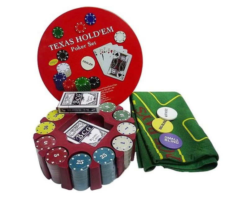 Набор для игры в покер 240 фишек с сукном + подарок